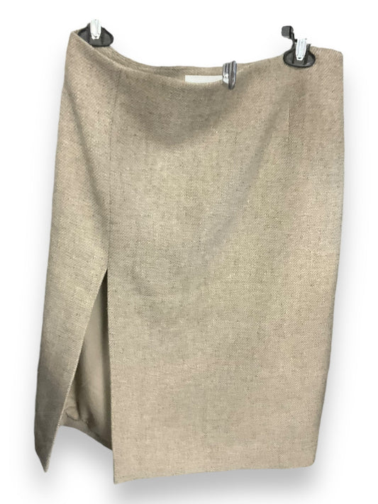 Skirt Midi By H&m In Taupe, Size: 8