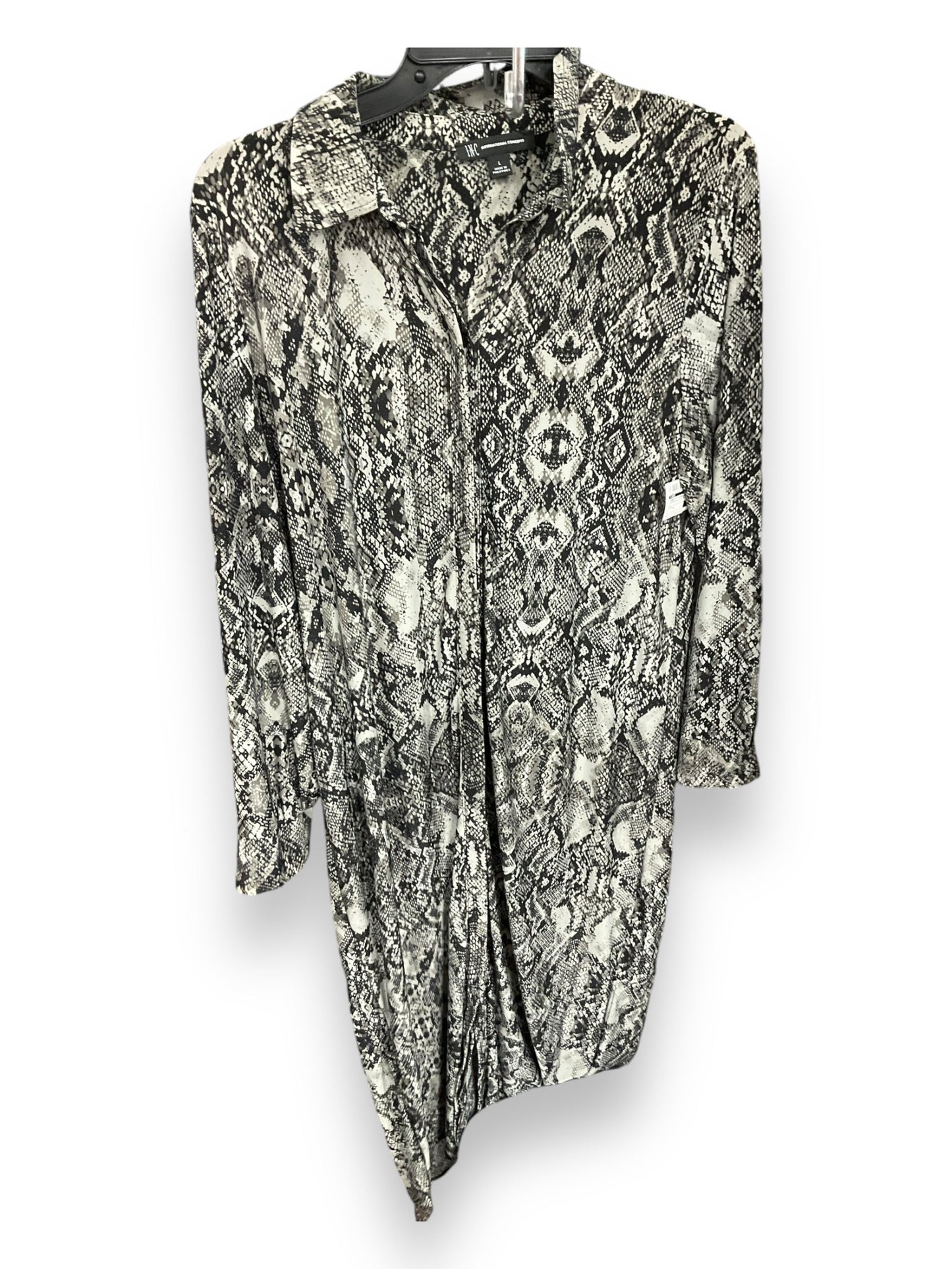 Dress Casual Midi By Inc In Snakeskin Print, Size: L