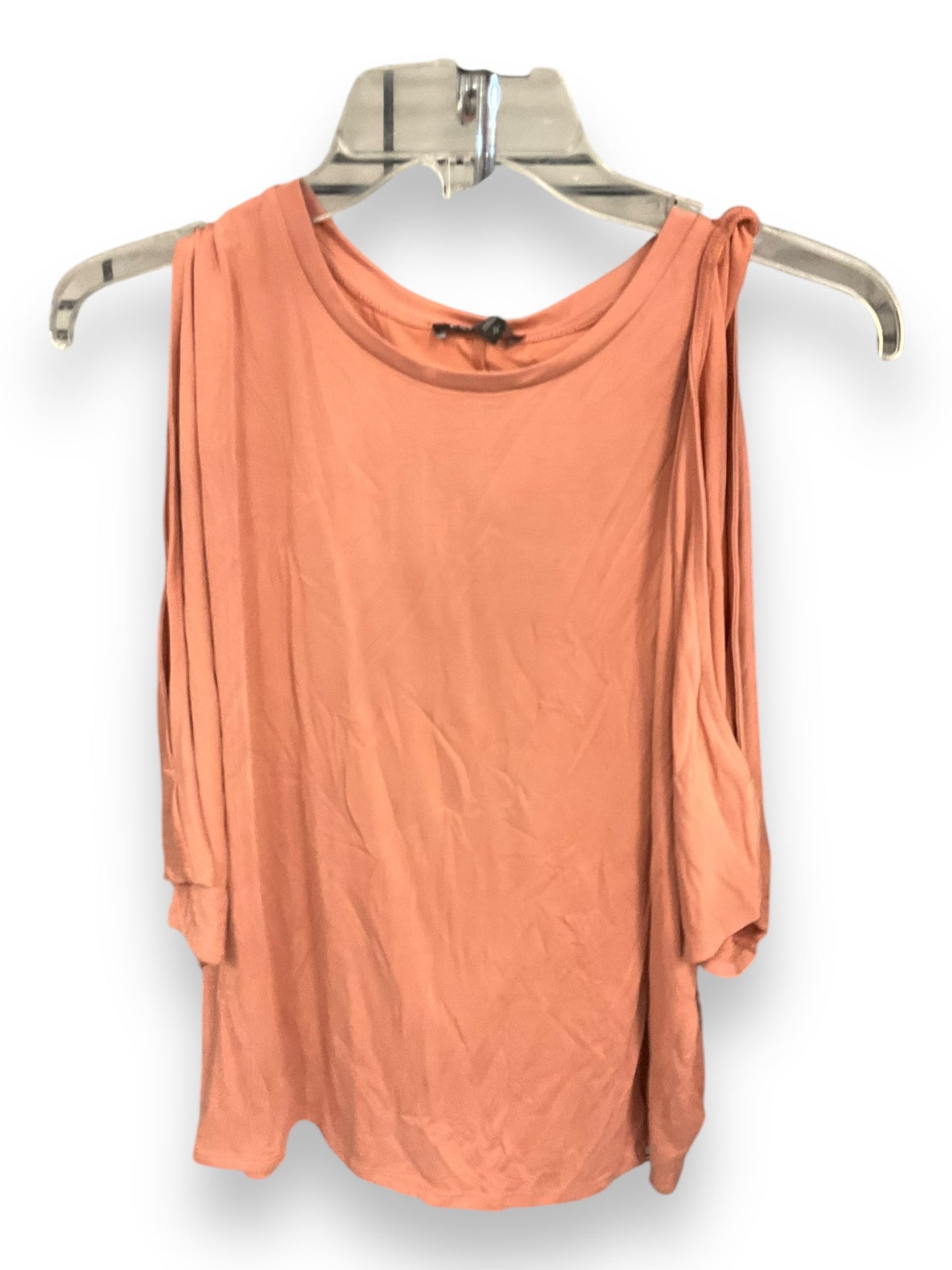 Top Short Sleeve By Express In Peach, Size: L