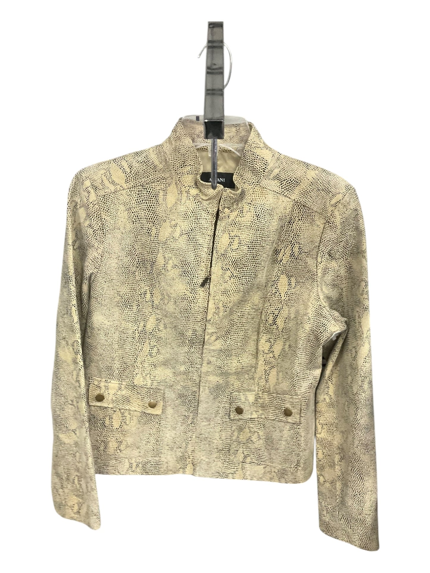 Jacket Leather By Alfani In Snakeskin Print, Size: L