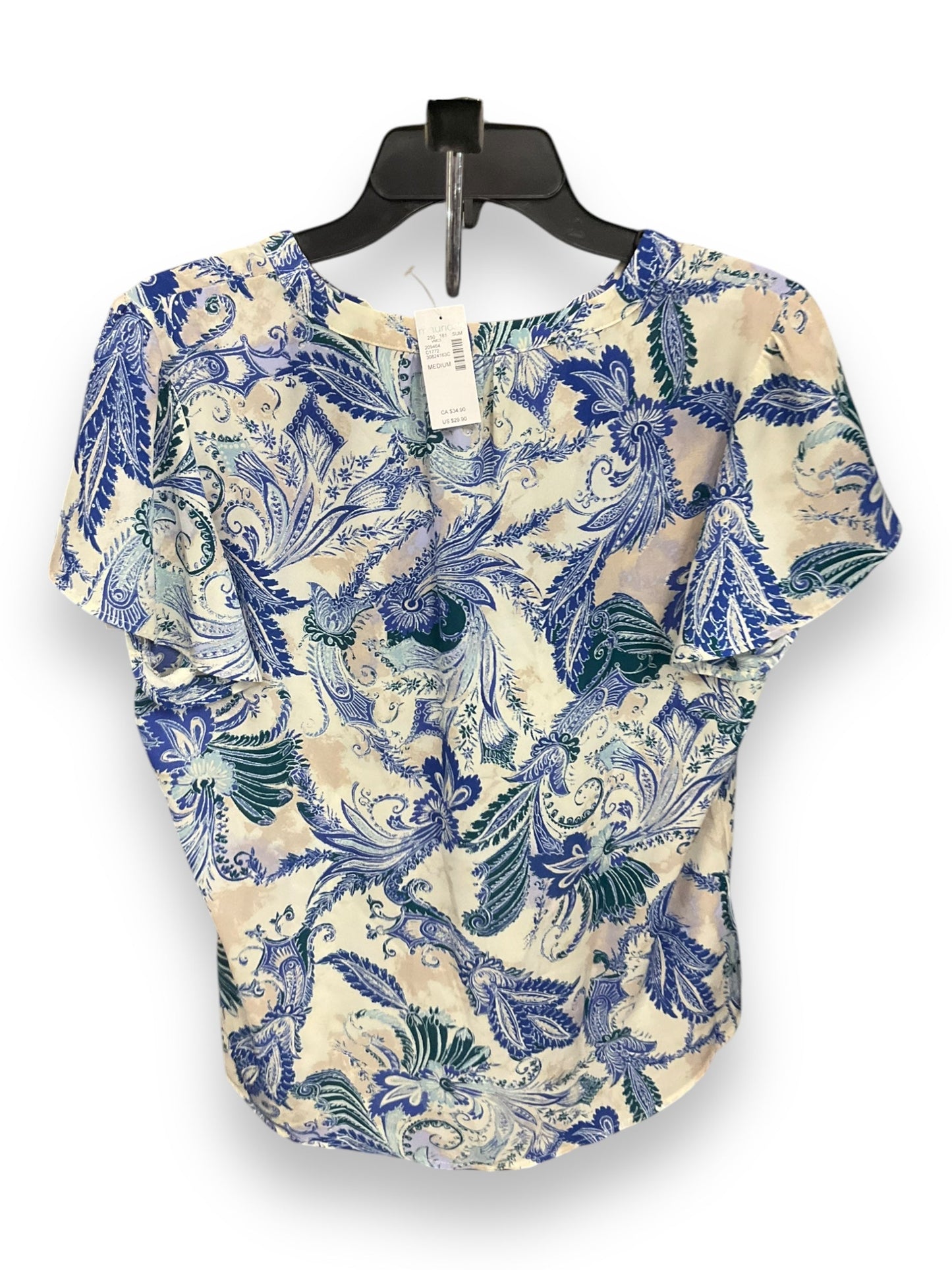 Top Short Sleeve By Maurices In Floral Print, Size: M