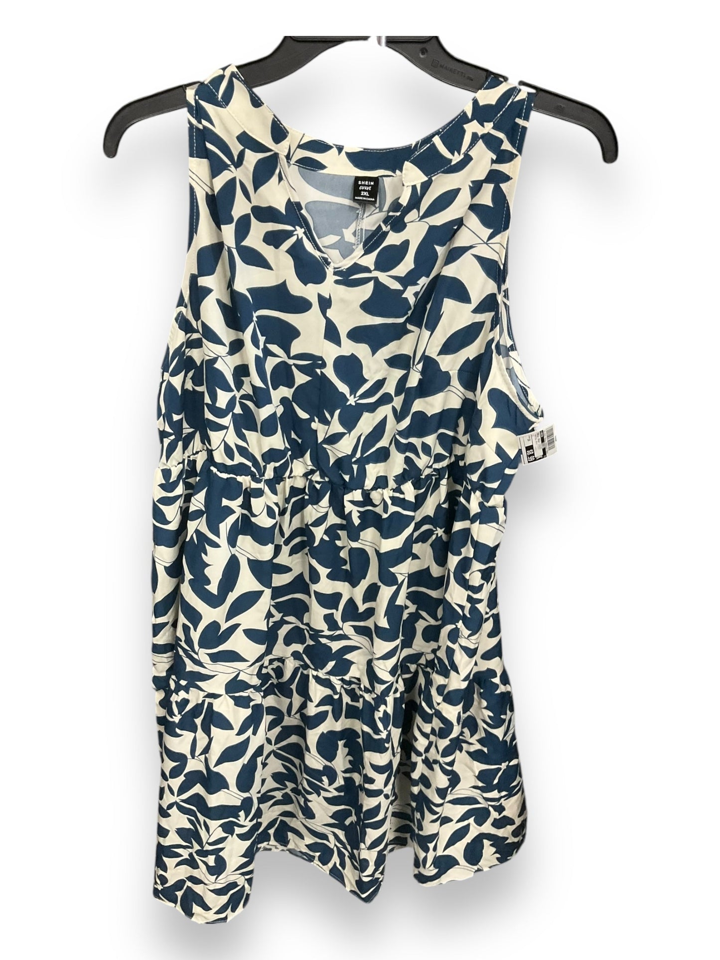 Dress Casual Short By Shein In Tropical Print, Size: 2x