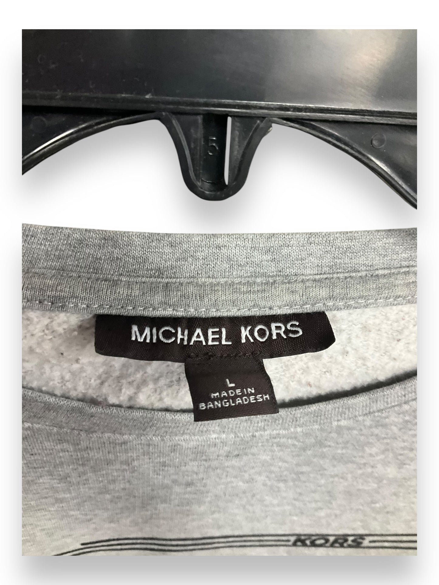 Sweatshirt Crewneck By Michael By Michael Kors In Grey, Size: L