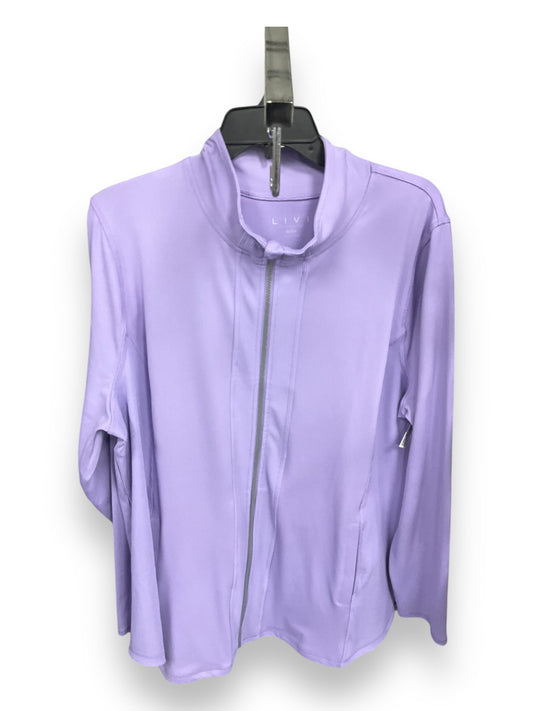 Athletic Jacket By Livi Active In Purple, Size: 2x