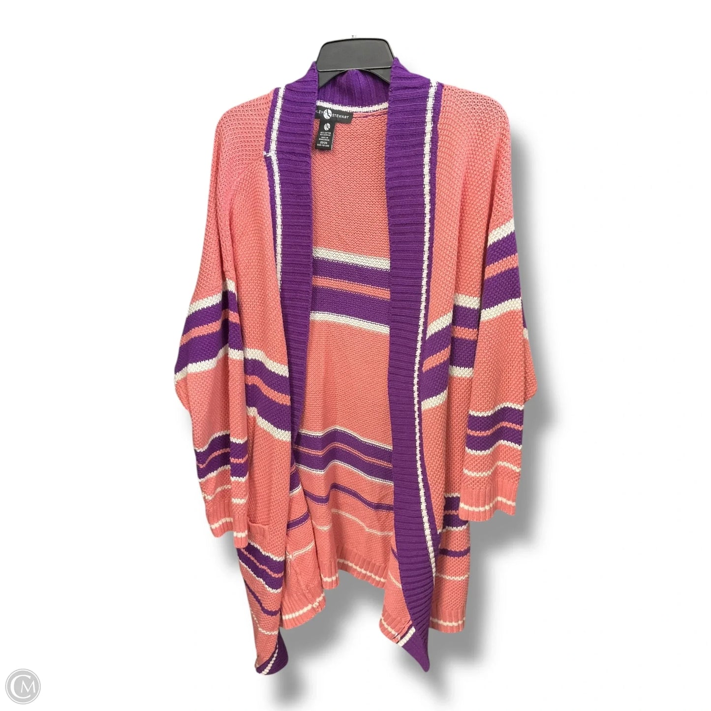 Cardigan By Ashley Stewart In Pink & Purple, Size: 22