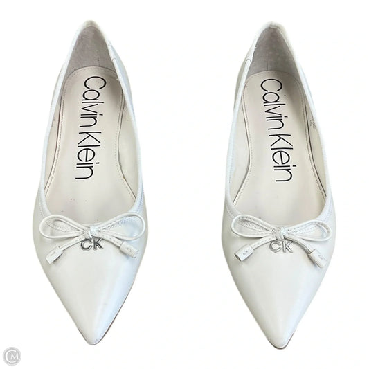 Shoes Flats By Calvin Klein In Ivory, Size: 8.5