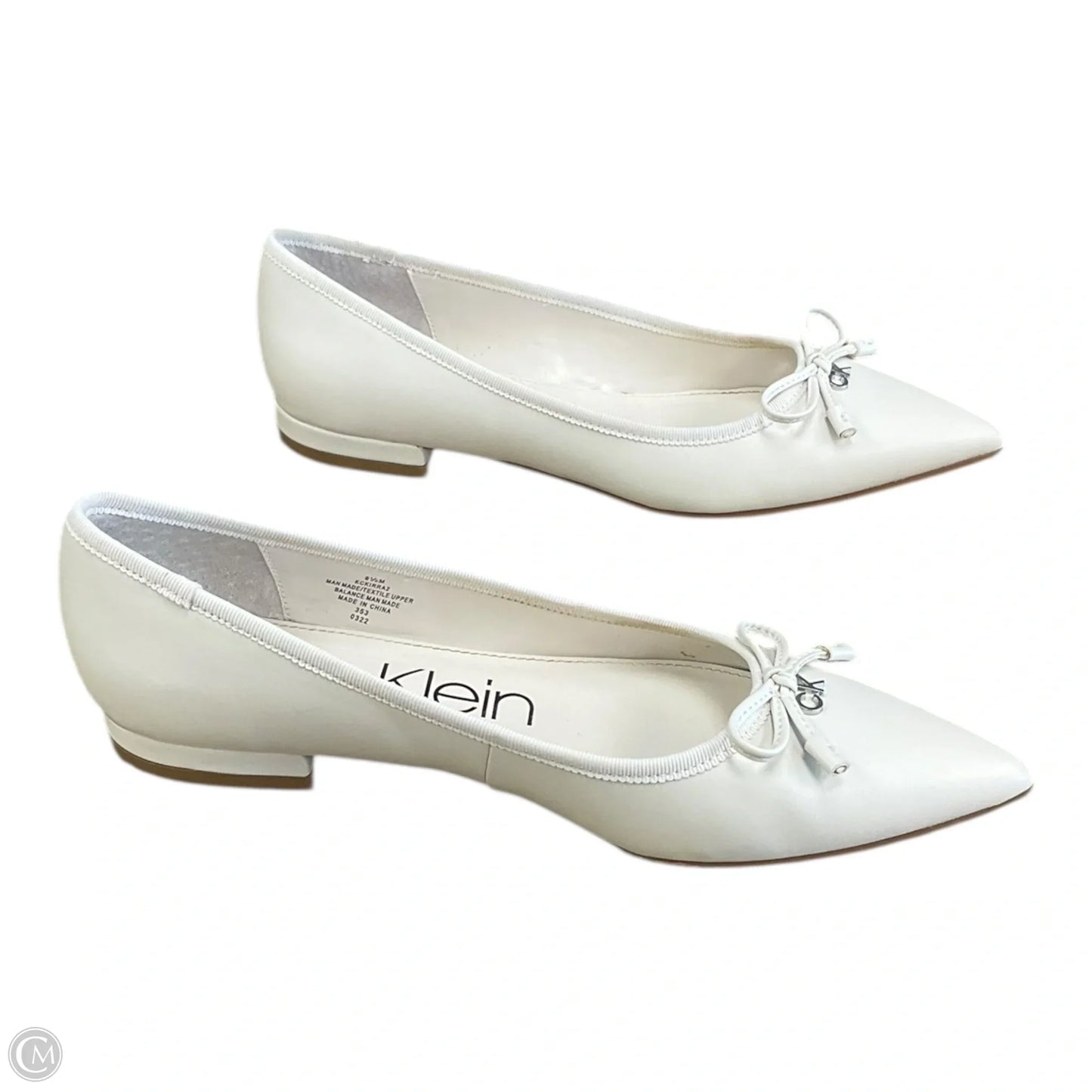 Shoes Flats By Calvin Klein In Ivory, Size: 8.5
