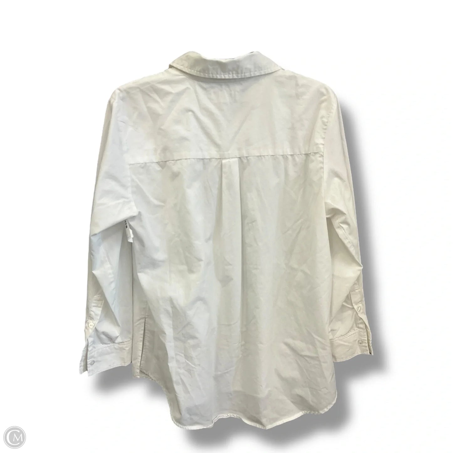 Blouse Long Sleeve By Pink Rose In White, Size: L