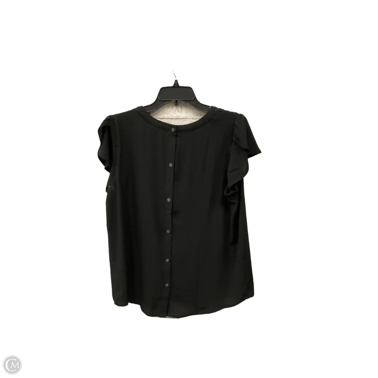 Top Short Sleeve By Loft In Black, Size: L
