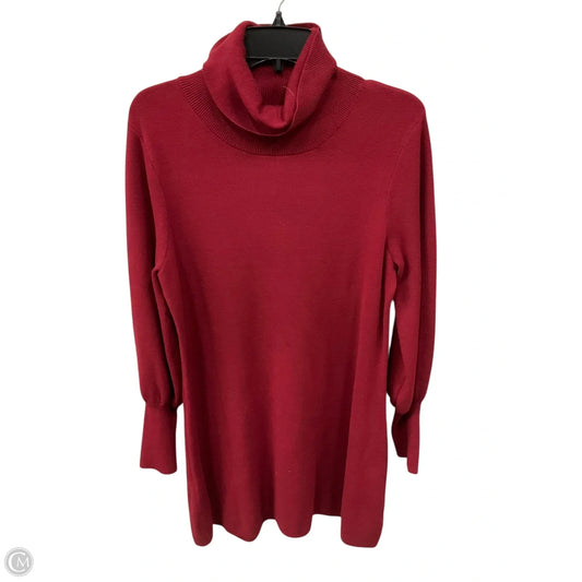 Dress Sweater By Tahari In Maroon, Size: L