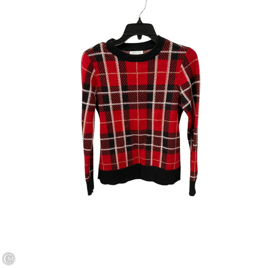 Top Long Sleeve By Charter Club In Plaid Pattern, Size: S