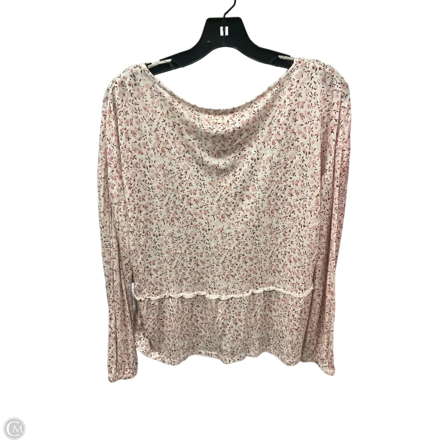 Top Long Sleeve By Lucky Brand In Floral Print, Size: M
