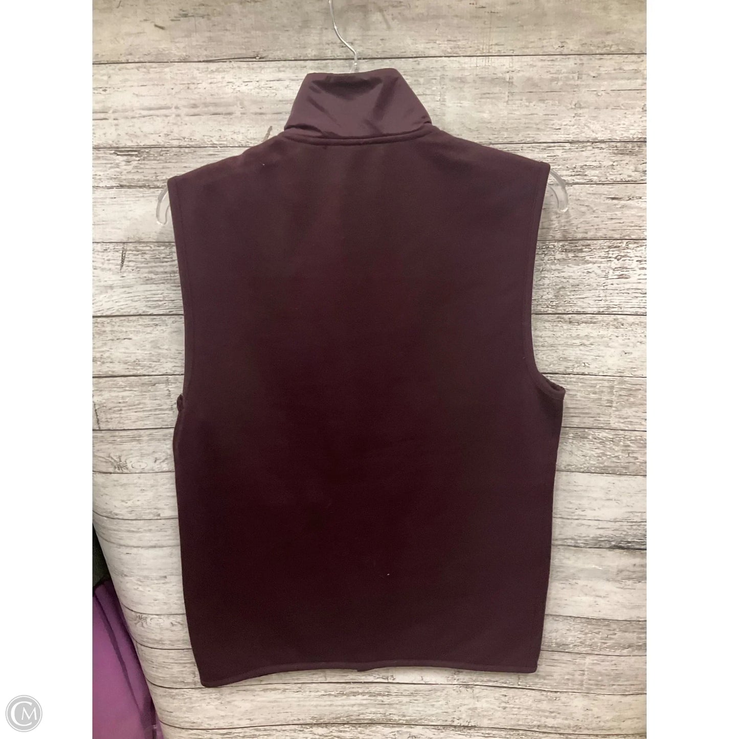 Vest Puffer & Quilted By Perry Ellis In Maroon, Size: S