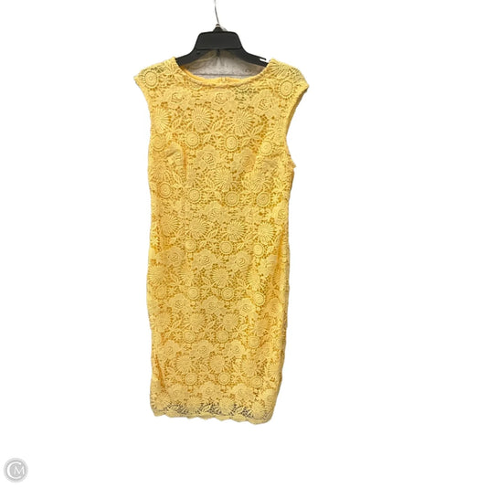 Dress Casual Midi By Liz Claiborne In Yellow, Size: M