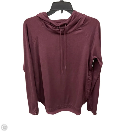 Athletic Top Long Sleeve Hoodie By Athleta In Maroon, Size: M