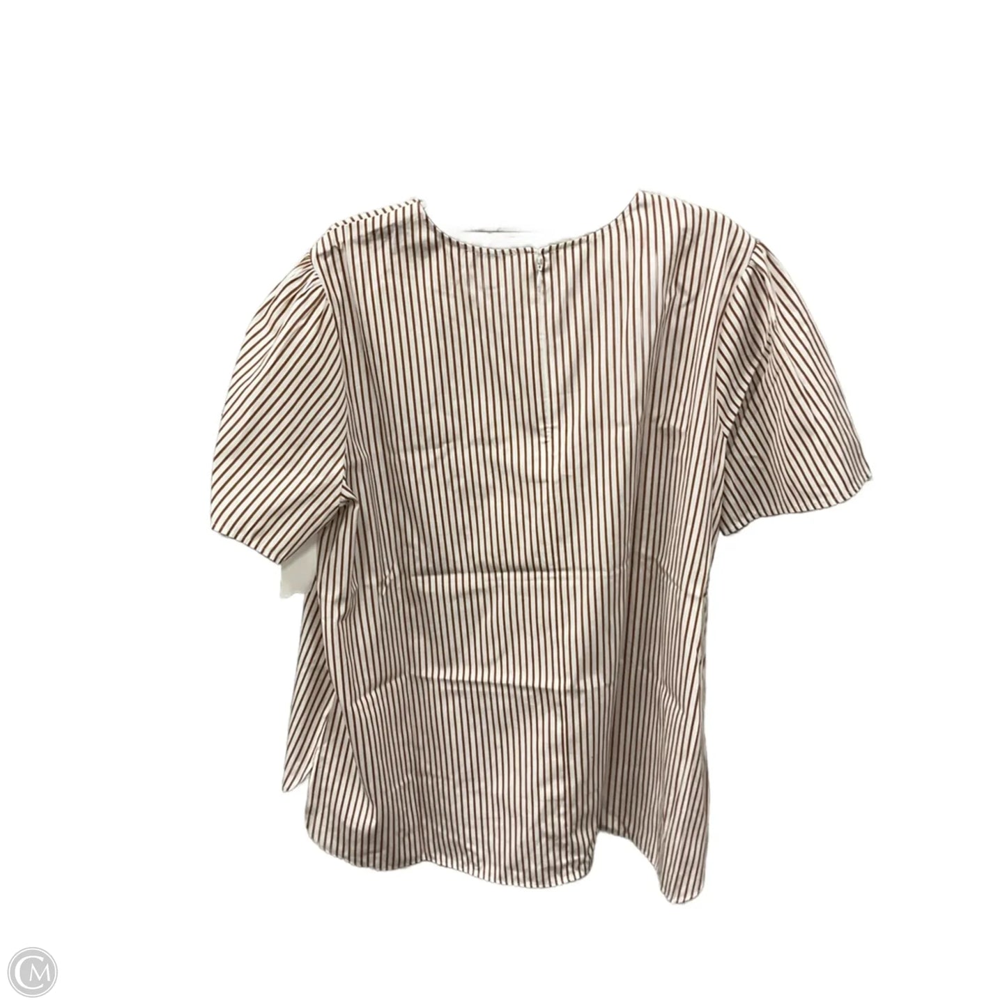 Top Short Sleeve By Nordstrom In Striped Pattern, Size: 2x