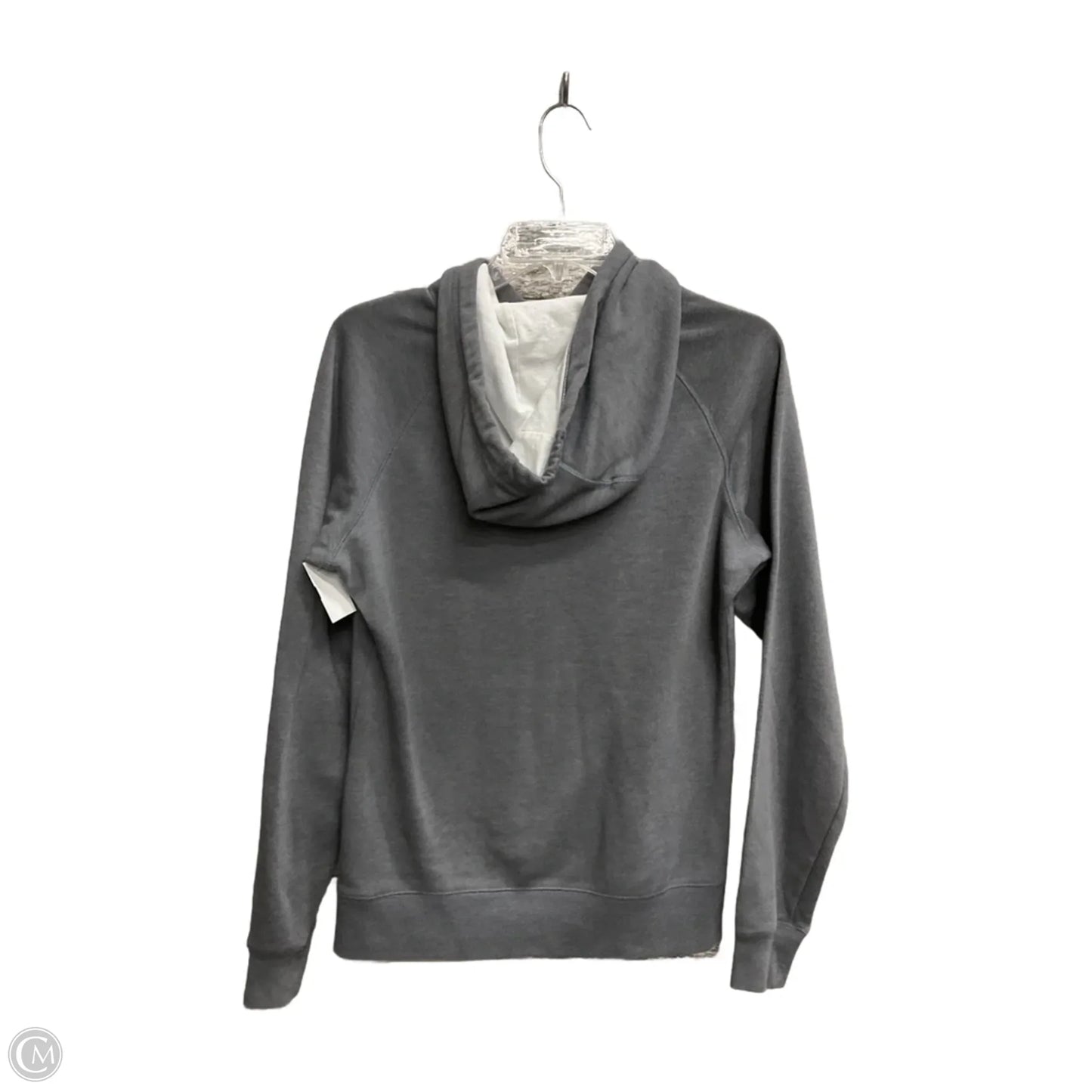 Athletic Sweatshirt Hoodie By The North Face In Grey, Size: M