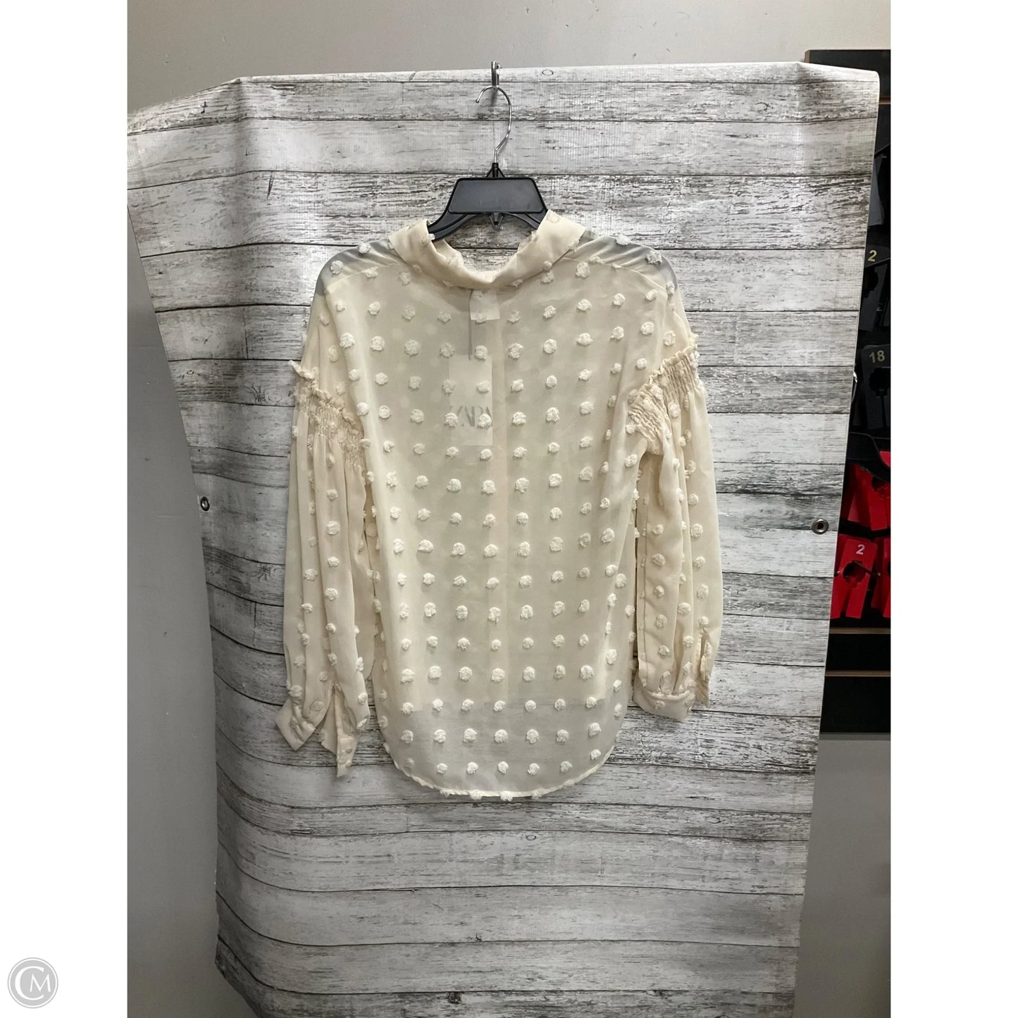 Top Long Sleeve By Zara In Beige, Size: Xs