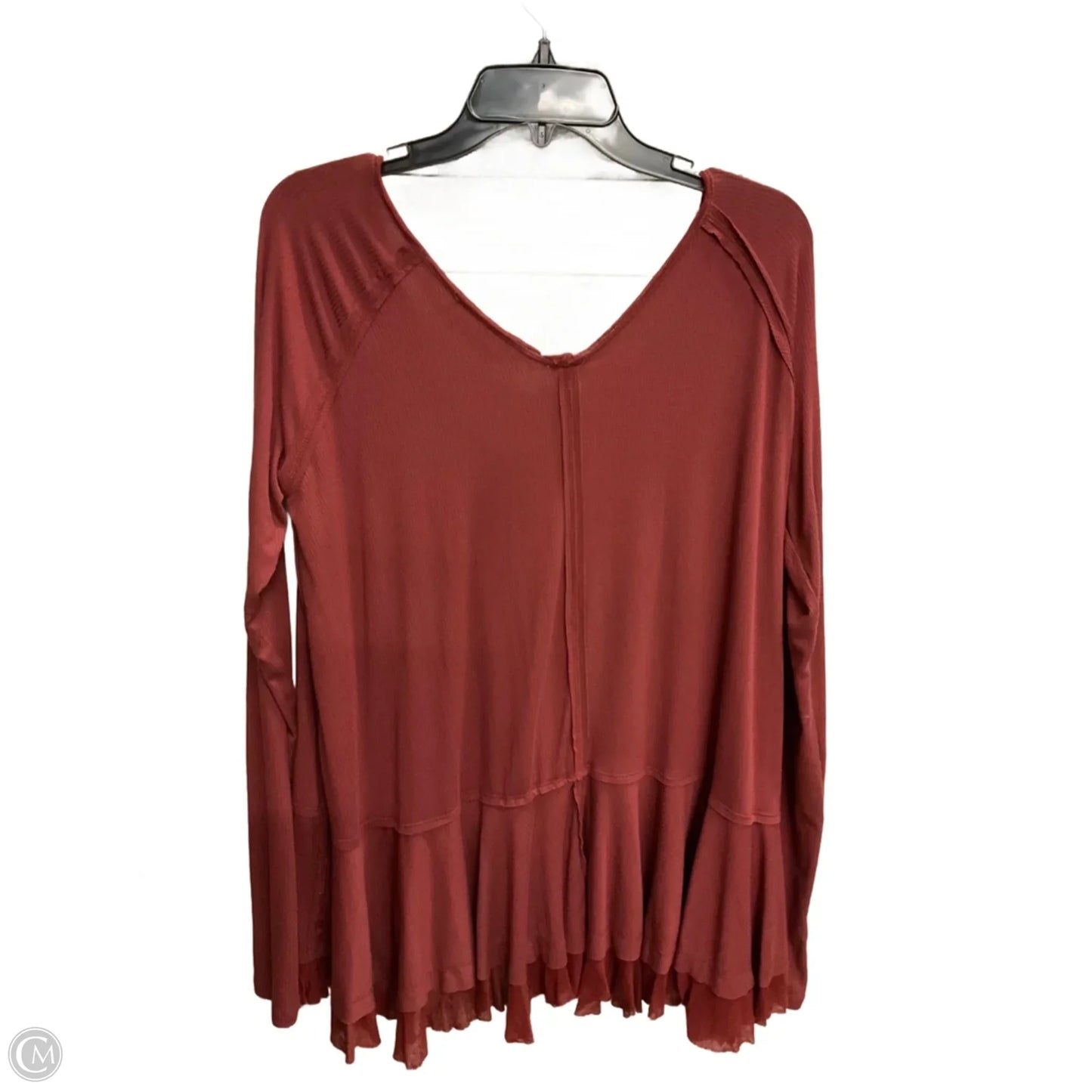 Top Long Sleeve By We The Free In Maroon, Size: L