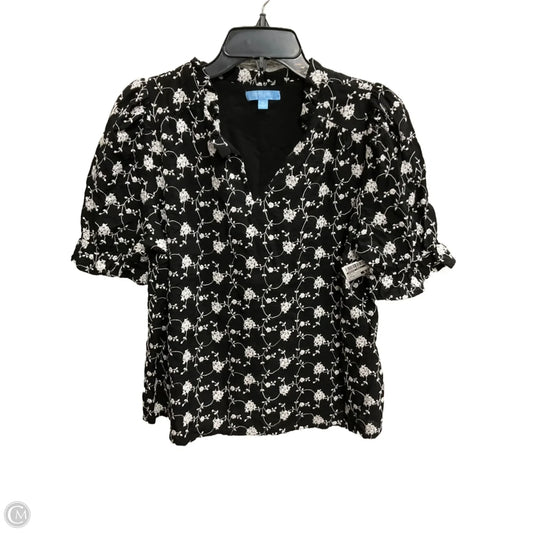 Top Short Sleeve By Draper James In Black & White, Size: M