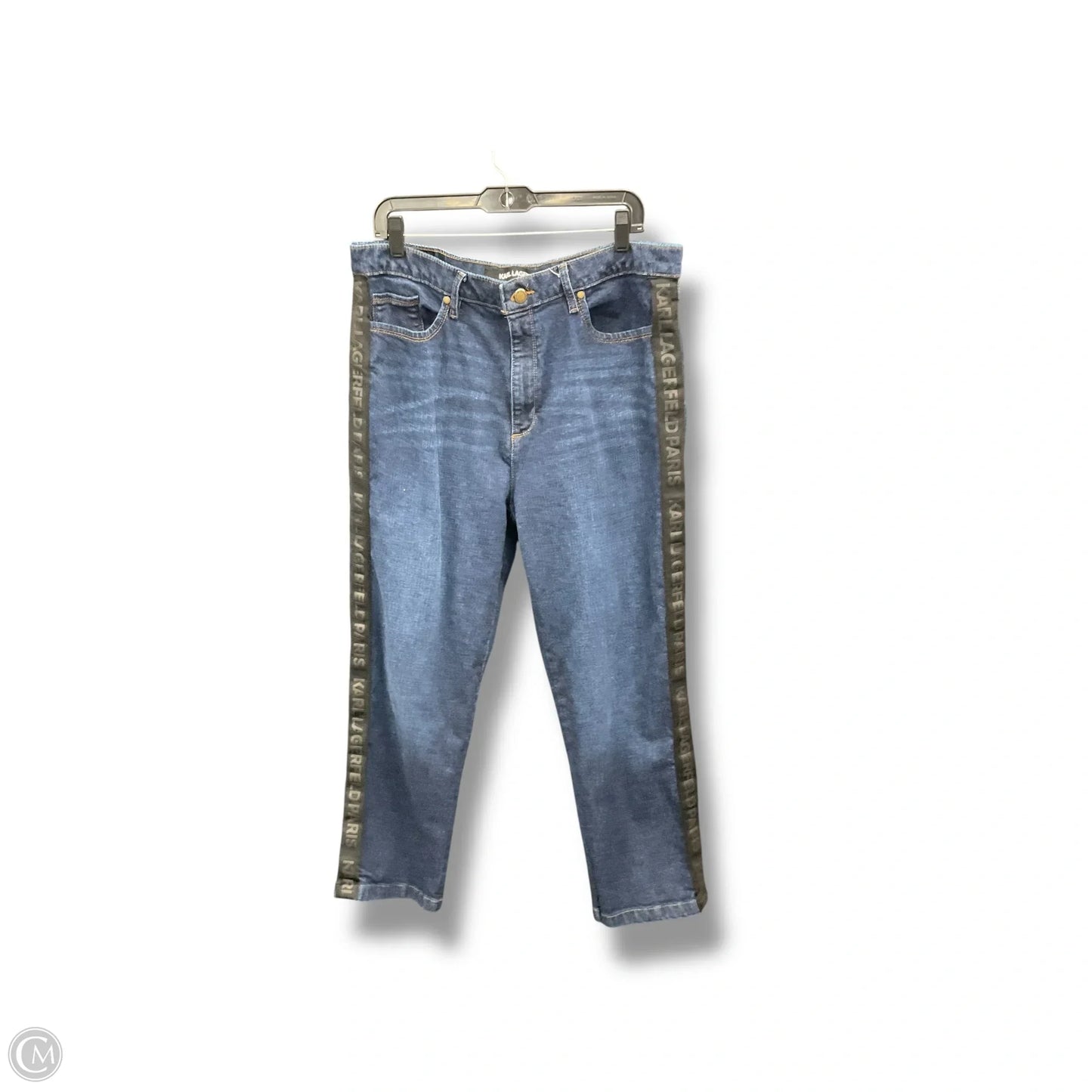 Jeans Designer By Karl Lagerfeld In Blue Denim, Size: 16