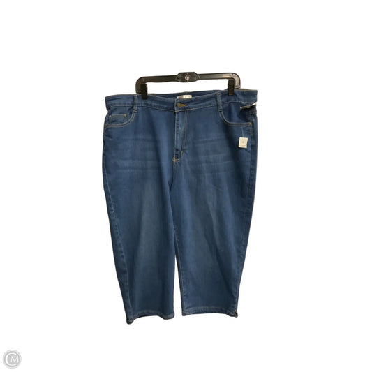 Capris By Just Be In Blue Denim, Size: 3x
