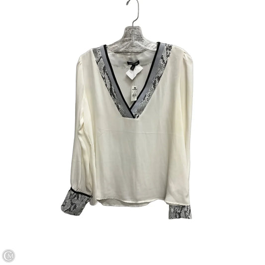 Top Long Sleeve By Express In Cream, Size: M