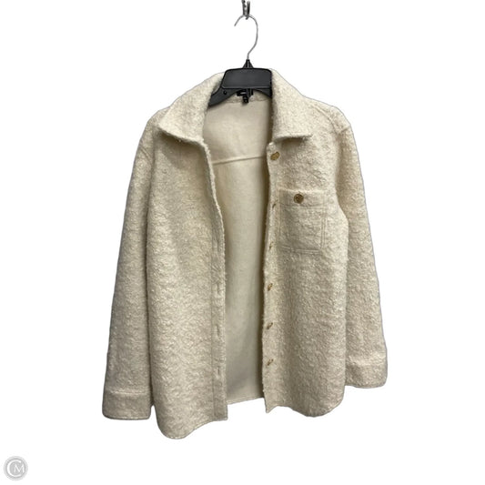 Jacket Fleece By Express In Beige, Size: Xs