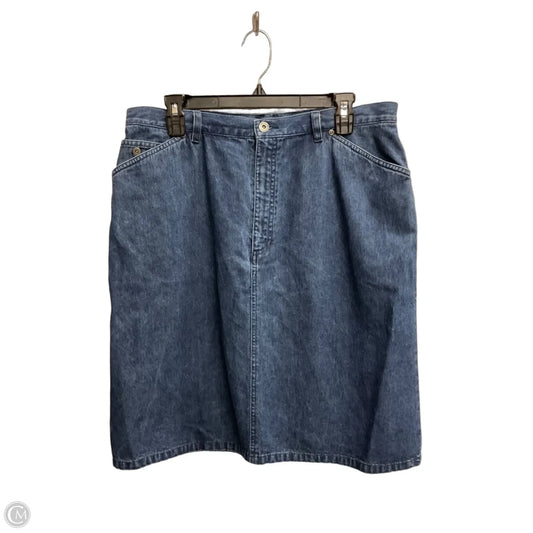 Skirt Midi By Liz Claiborne In Blue Denim, Size: 16