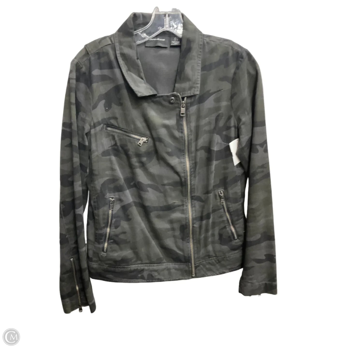 Jacket Shirt By Dkny In Camouflage Print, Size: L
