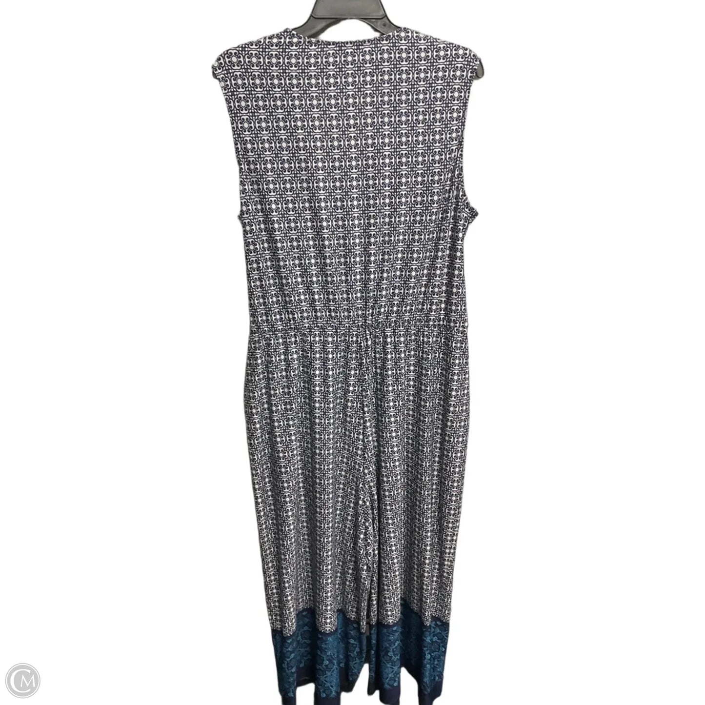 Jumpsuit By Dana Buchman In Blue & White, Size: Xl
