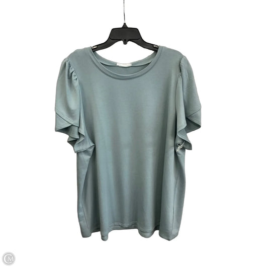 Top Short Sleeve By Cable And Gauge In Green, Size: 2x