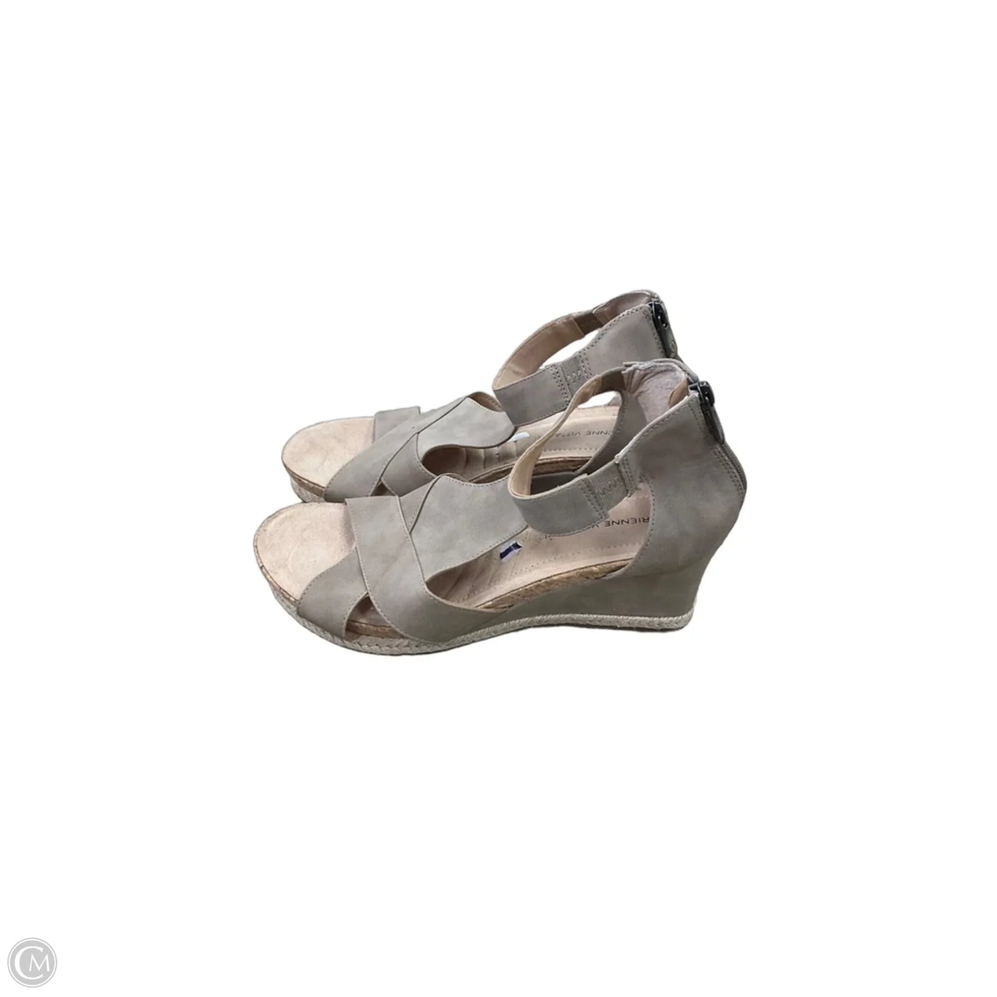 Shoes Heels Wedge By Adrienne Vittadini In Tan, Size: 8.5