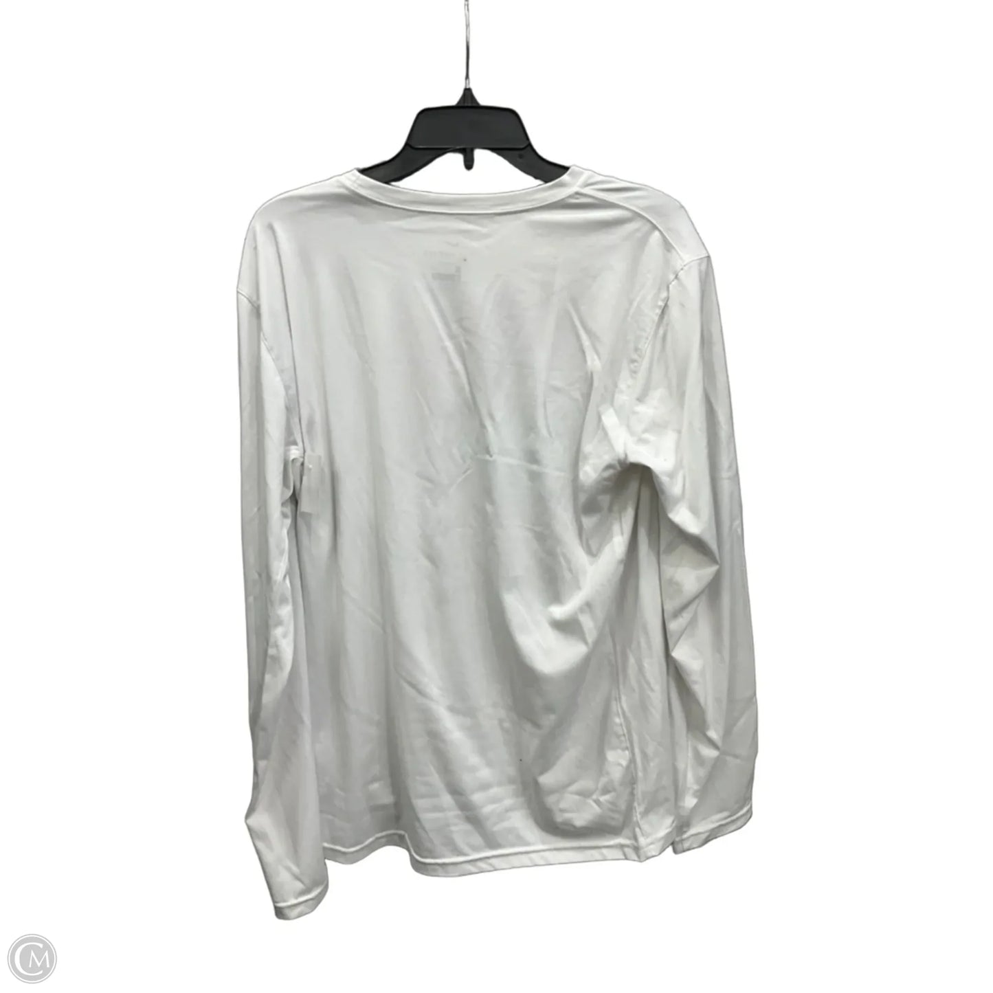 Athletic Top Long Sleeve Crewneck By Nike In White, Size: L