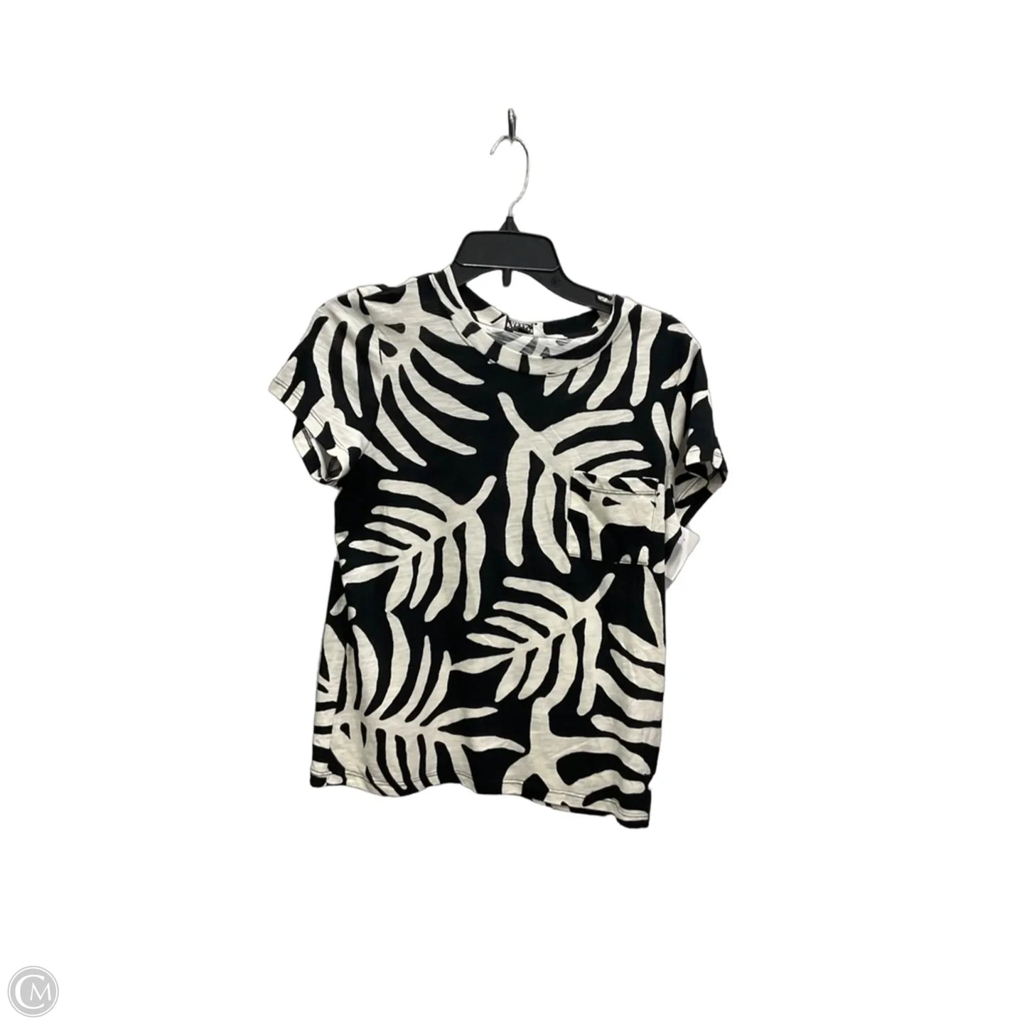 Top Short Sleeve By Clothes Mentor In Zebra Print, Size: S