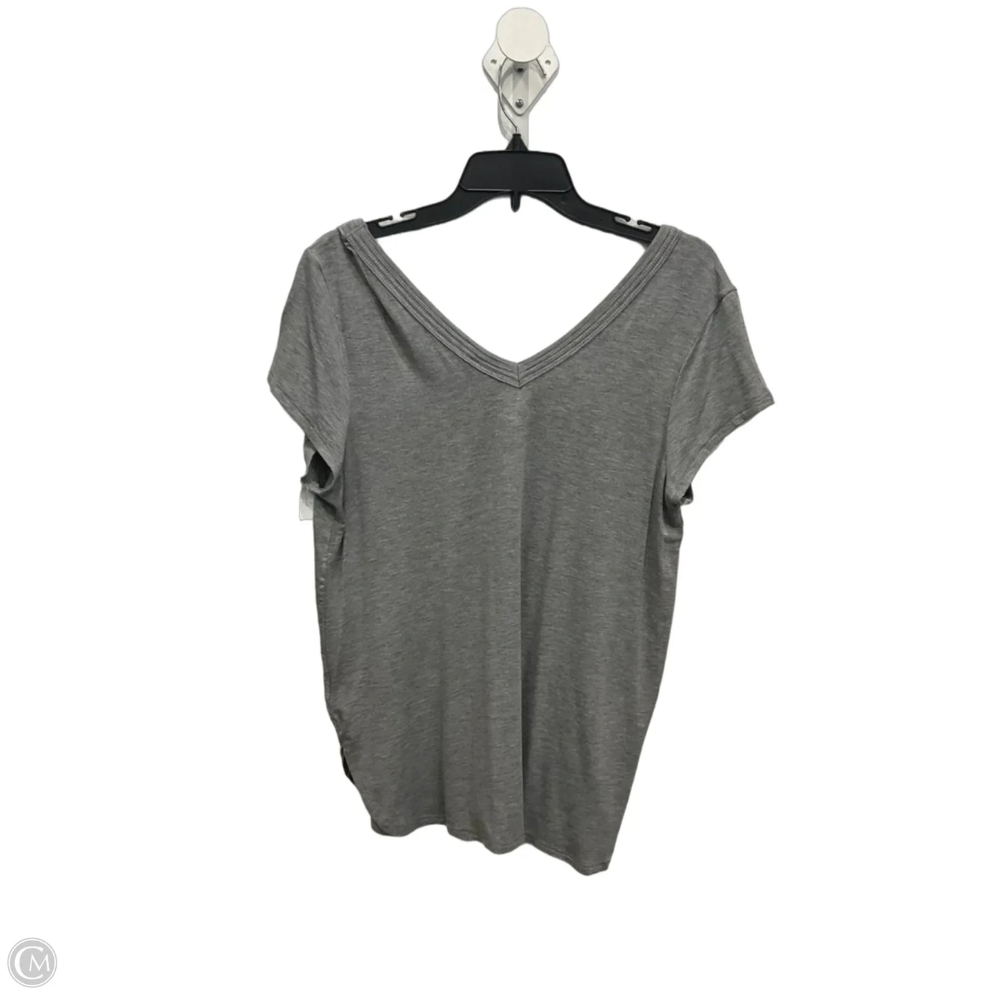 Top Short Sleeve By Bordeaux In Grey, Size: L
