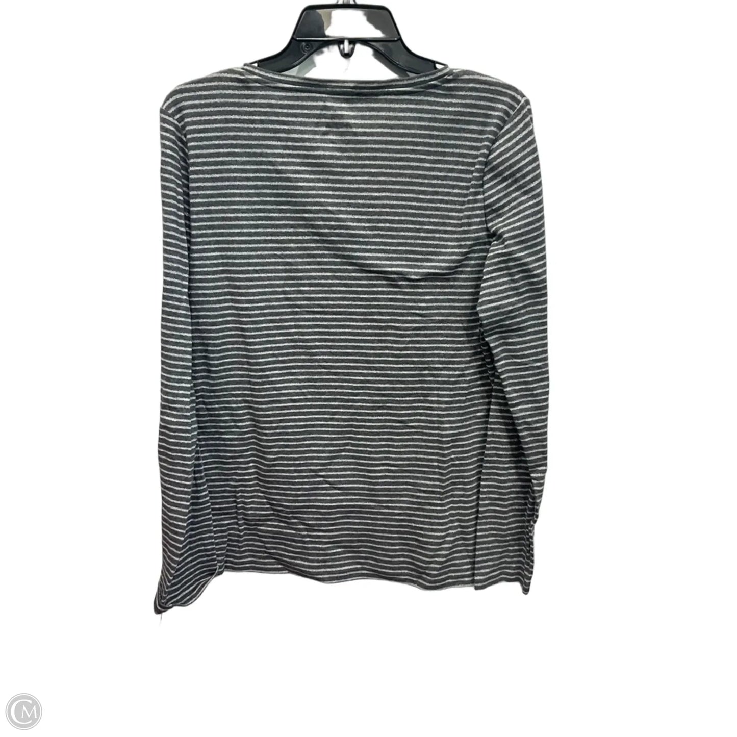 Top Long Sleeve By Talbots In Striped Pattern, Size: L
