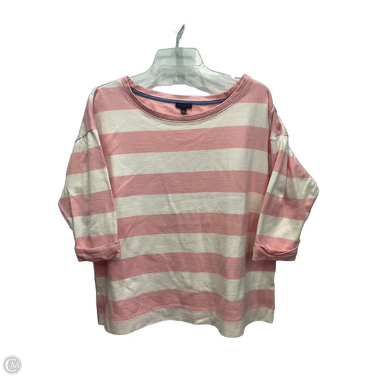 Top Long Sleeve By Talbots In Striped Pattern, Size: 1x