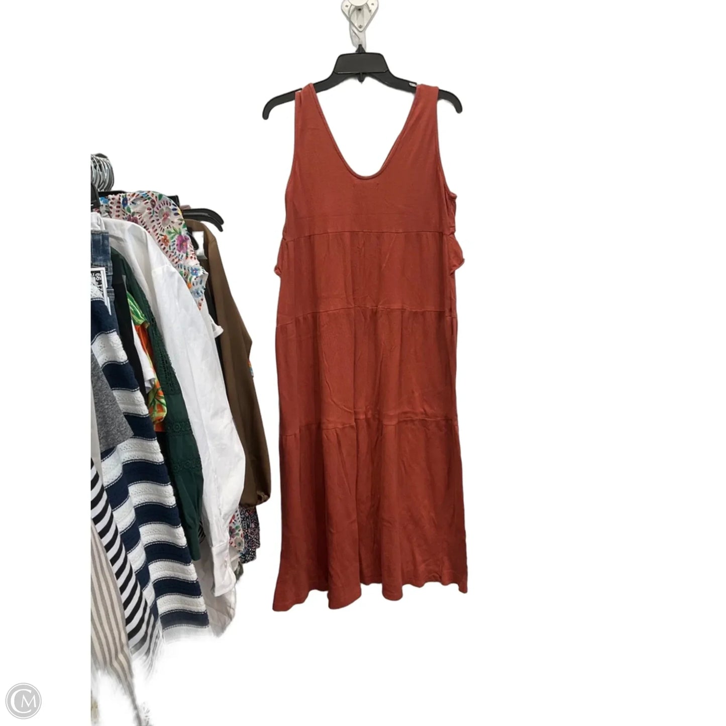 Dress Casual Midi By Clothes Mentor In Orange, Size: S
