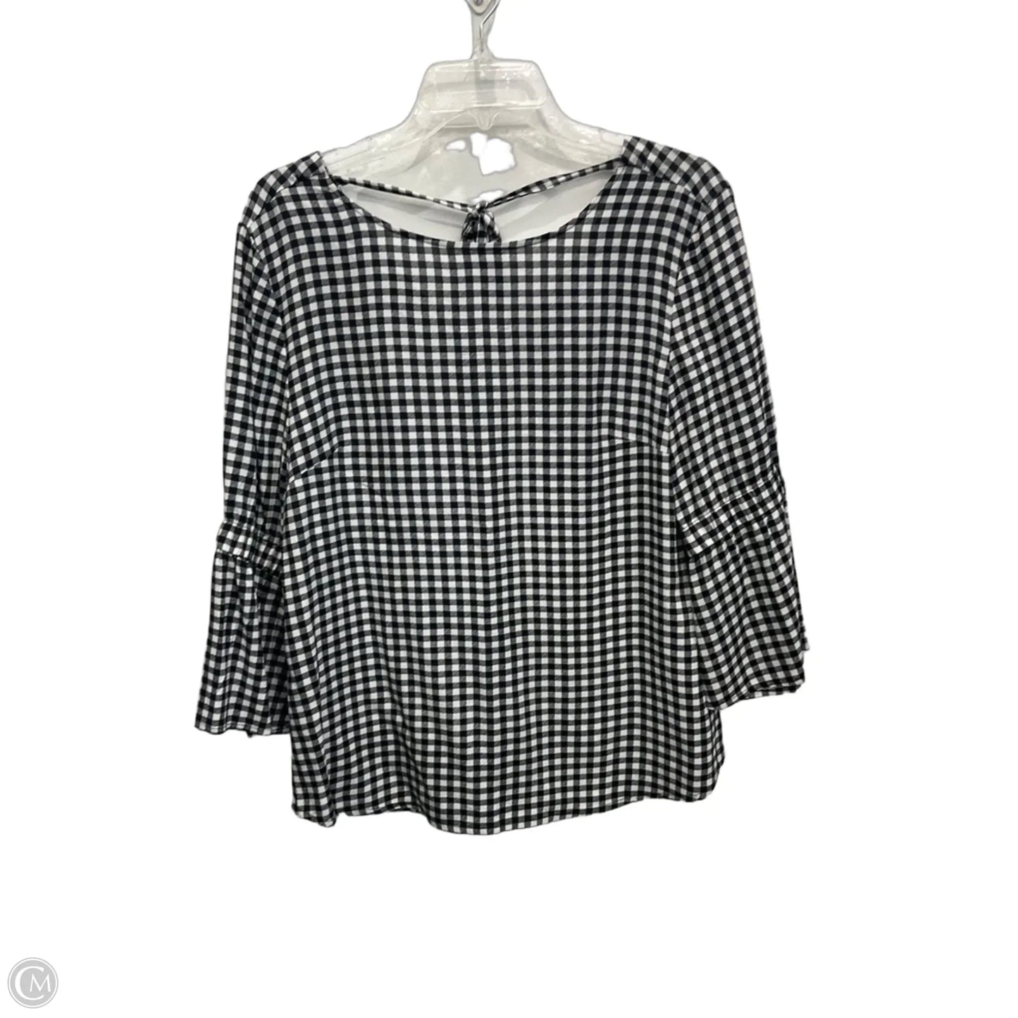 Top 3/4 Sleeve By Maurices In Checkered Pattern, Size: M