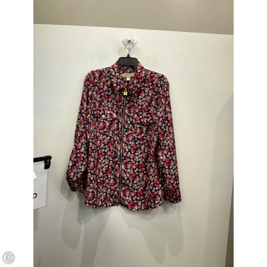 Jacket Shirt By Michael By Michael Kors In Multi-colored, Size: 2x