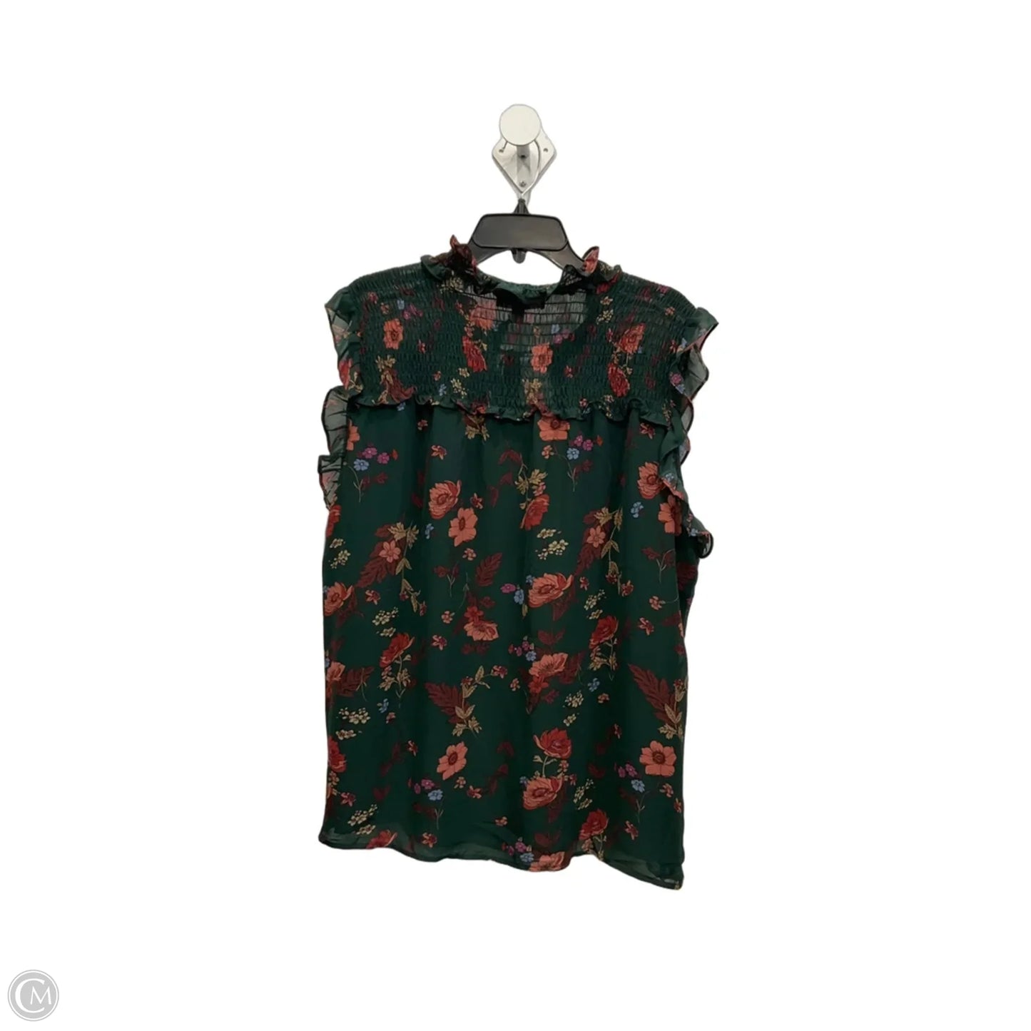 Top Sleeveless By Philosophy In Green, Size: 1x