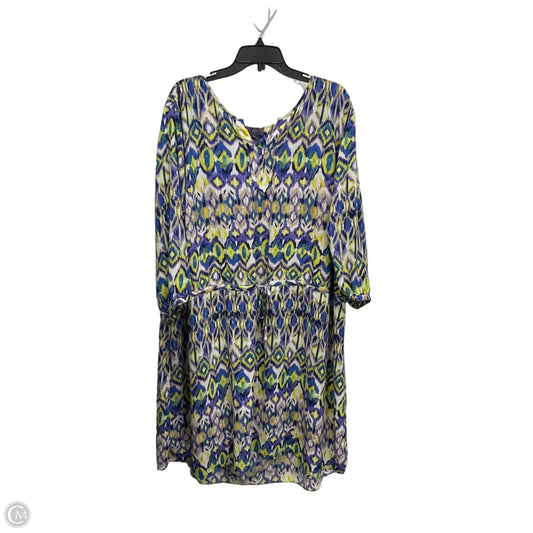 Dress Casual Midi By Clothes Mentor In Multi-colored, Size: 3x