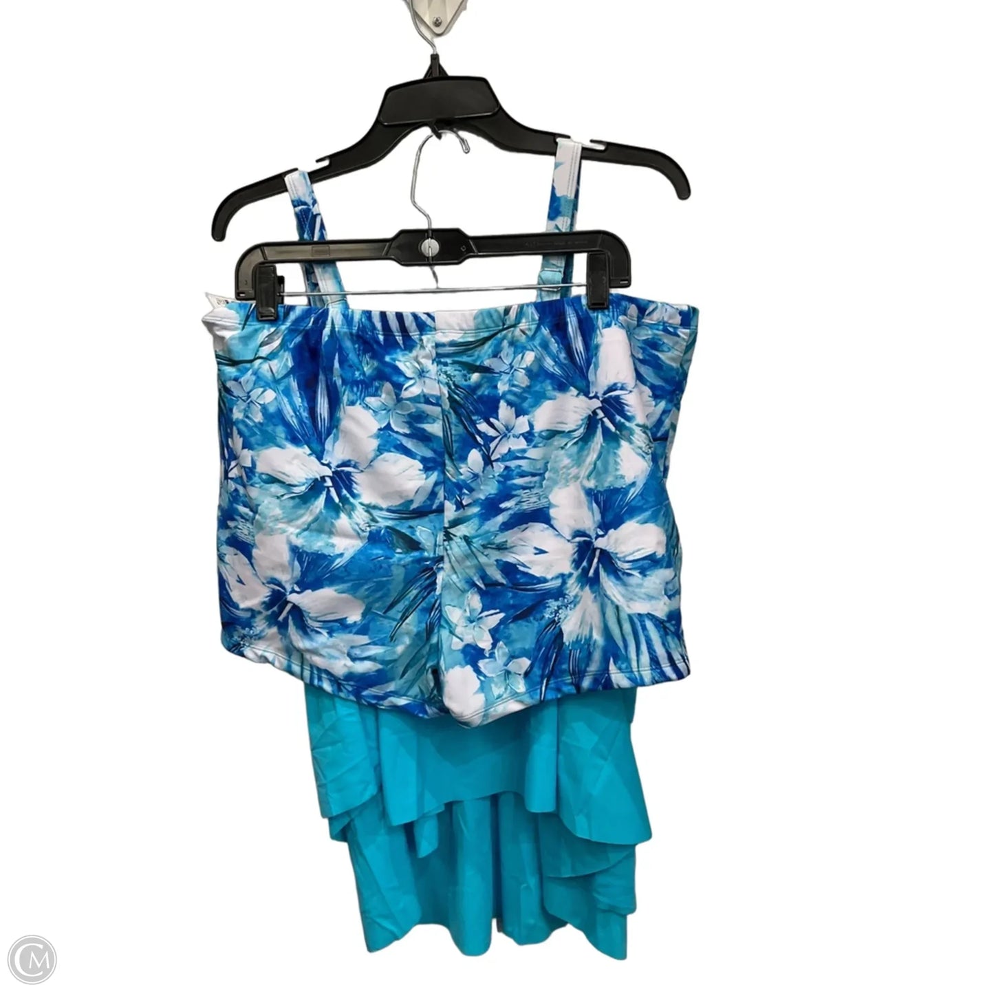 Swimsuit 2pc By Clothes Mentor In Blue, Size: 4x