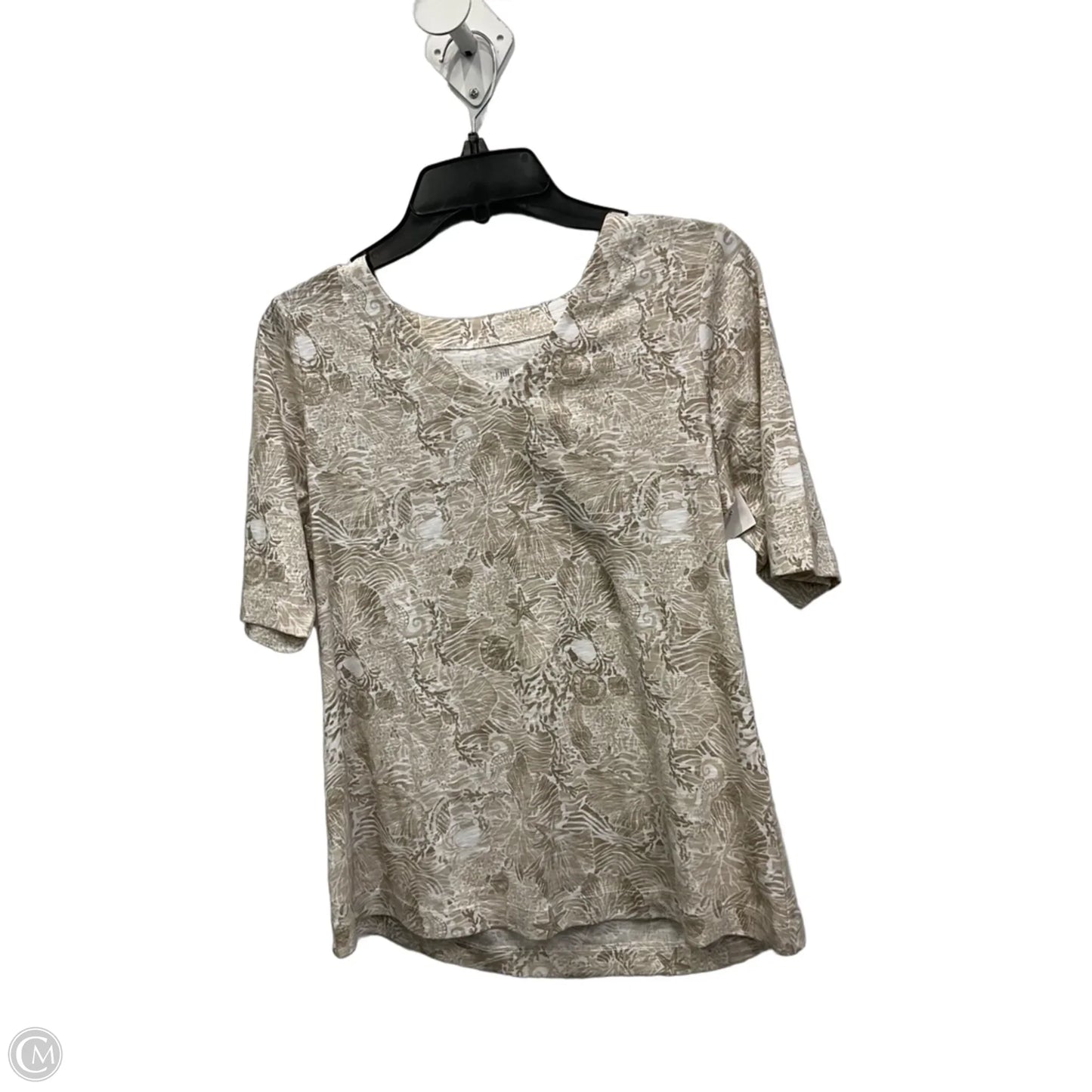 Top Short Sleeve By J. Jill In Tan, Size: M