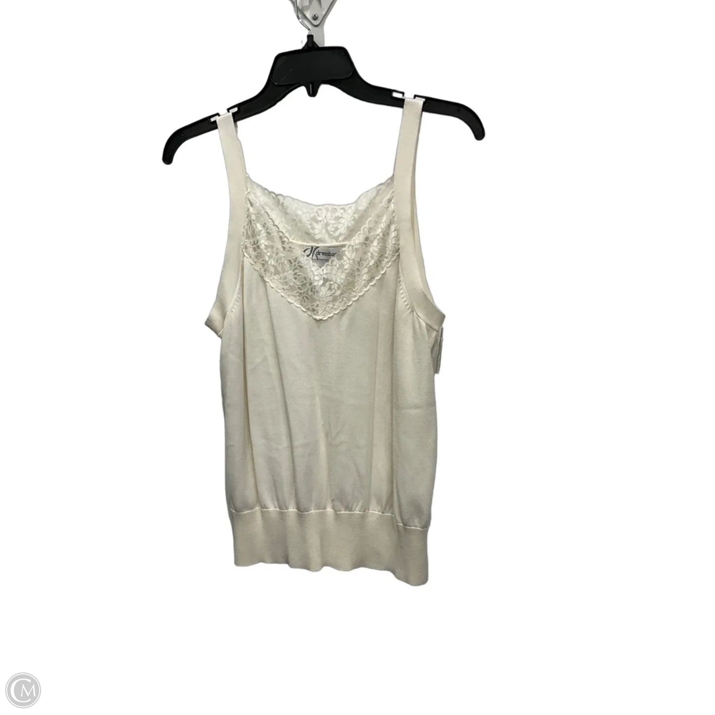 Top Sleeveless By Dressbarn In Ivory, Size: Xl