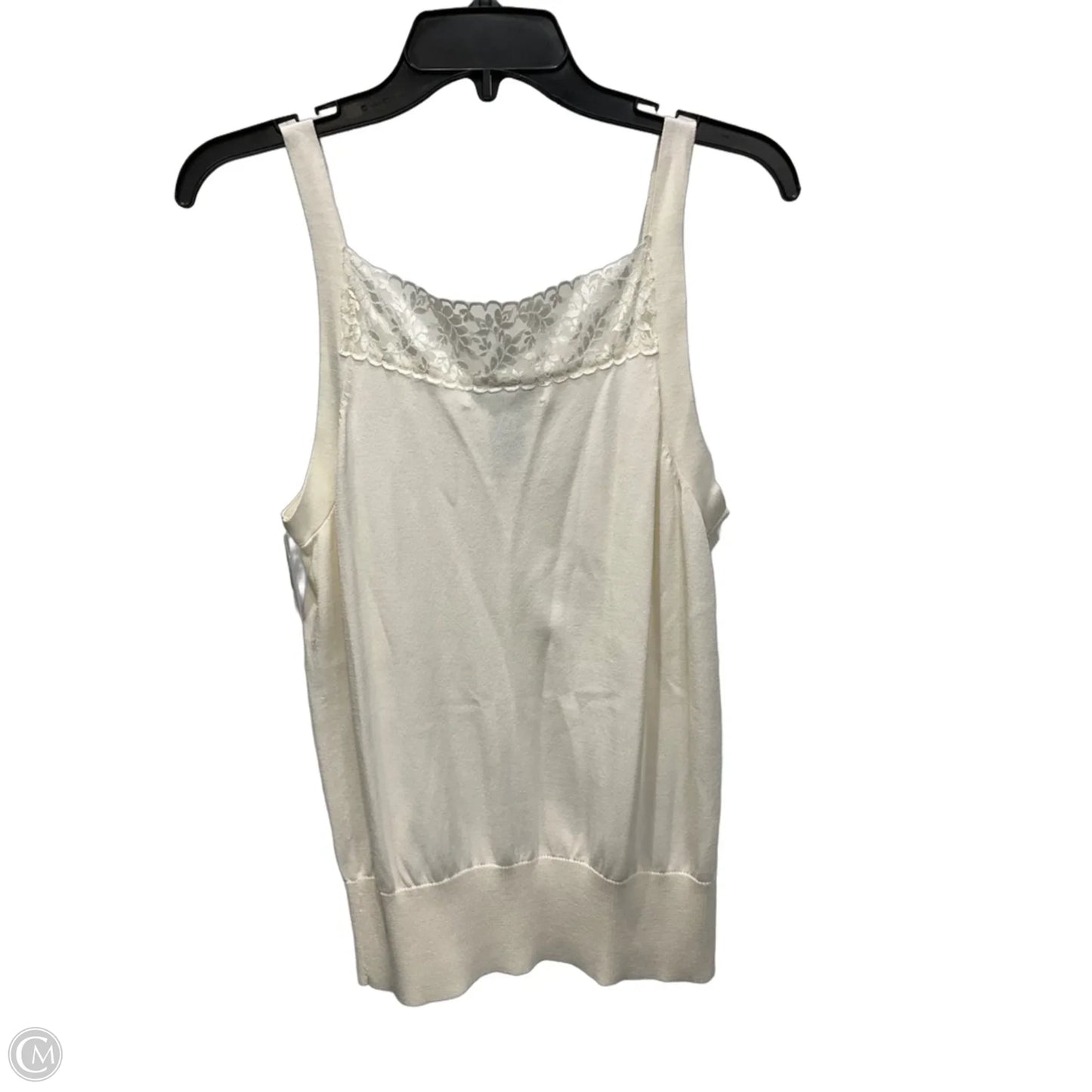 Top Sleeveless By Dressbarn In Ivory, Size: Xl