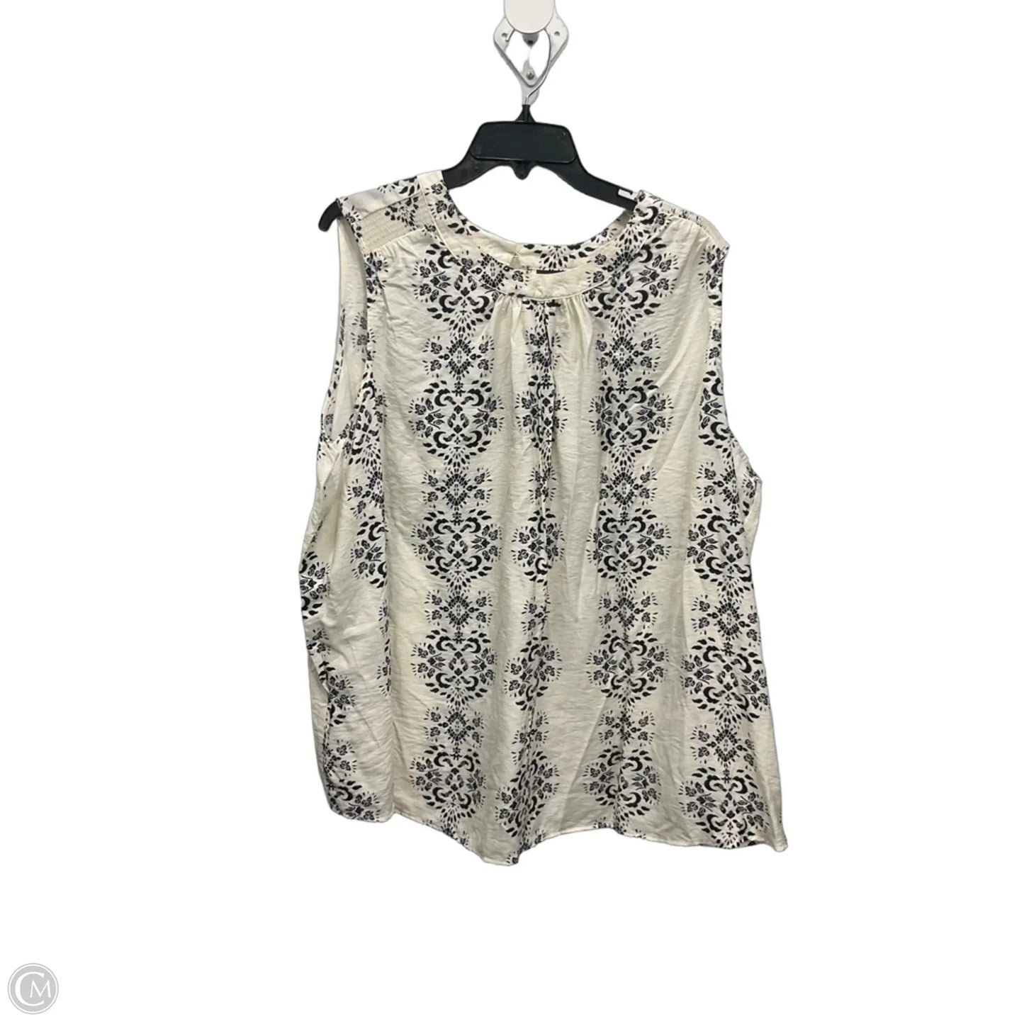 Top Sleeveless By Lane Bryant In Black & Cream, Size: 24