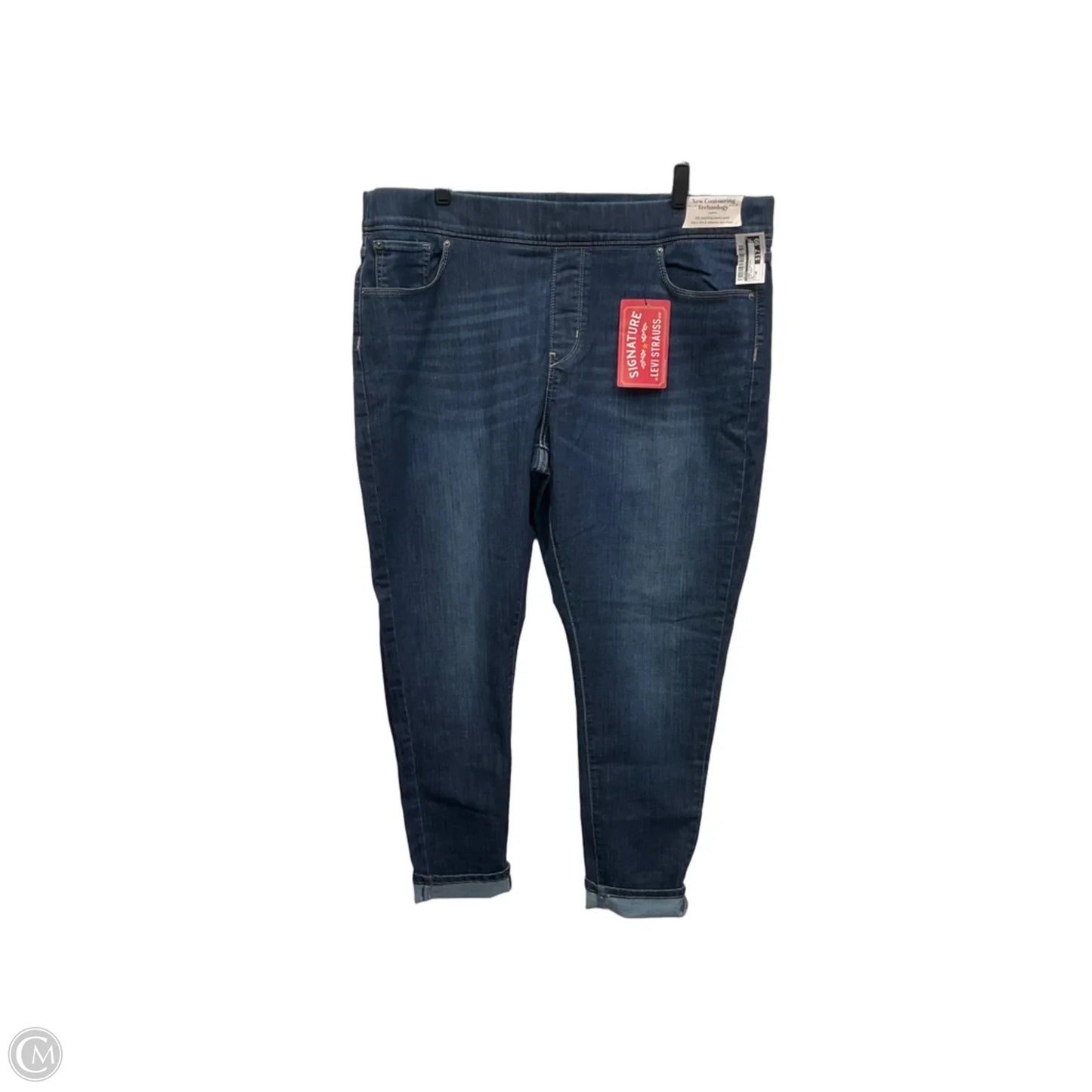 Jeans Straight By Levis In Blue Denim, Size: 20