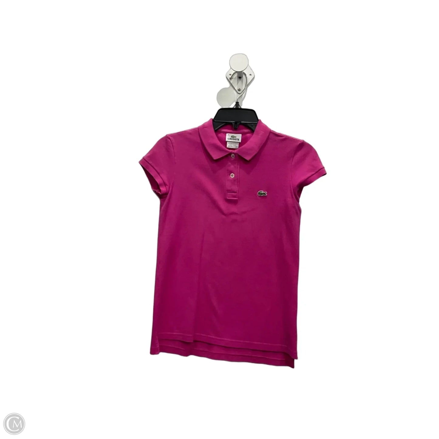 Top Short Sleeve By Lacoste In Pink, Size: Xs